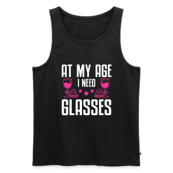 Wine Tasting Funny Wine Lover - Men's Premium Organic Tank Top - black - Front - AI Model Male 178 light (178cm)