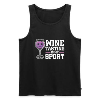 Wine Tasting Funny Wine Lover - Men's Premium Organic Tank Top - black - Front - AI Model Male 178 light (178cm)