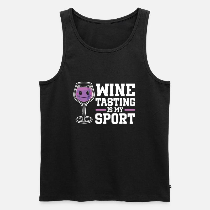 Wine Tasting Funny Wine Lover - Männer Premium Bio Tank Top - Schwarz