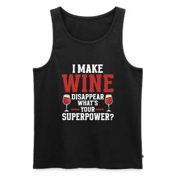 Wine Tasting Funny Wine Lover - Men's Premium Organic Tank Top - black - Front - AI Model Male 178 light (178cm)