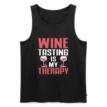 Wine Tasting Funny Wine Lover - Men's Premium Organic Tank Top - black - Front - AI Model Male 178 light (178cm)