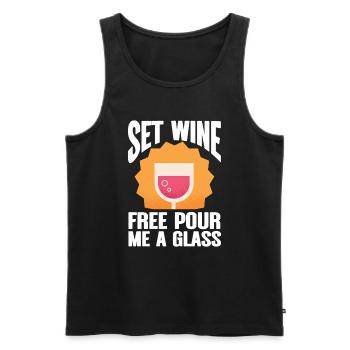 Wine Tasting Funny Wine Lover - Men's Premium Organic Tank Top - black - Front - AI Model Male 178 light (178cm)