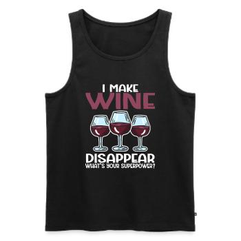 Wine Tasting Funny Wine Lover - Men's Premium Organic Tank Top - black - Front - AI Model Male 178 light (178cm)