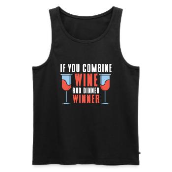 Wine Tasting Funny Wine Lover - Men's Premium Organic Tank Top - black - Front - AI Model Male 178 light (178cm)