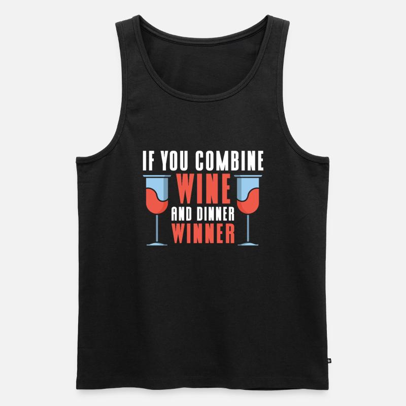Wine Tasting Funny Wine Lover - Männer Premium Bio Tank Top - Schwarz