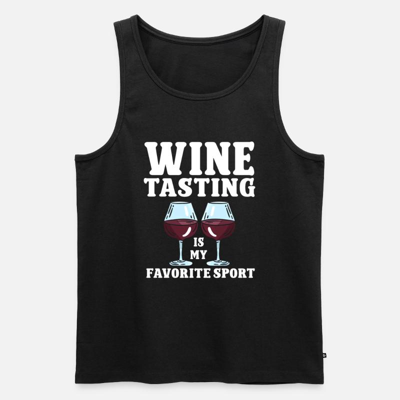 Wine Tasting Funny Wine Lover - Männer Premium Bio Tank Top - Schwarz