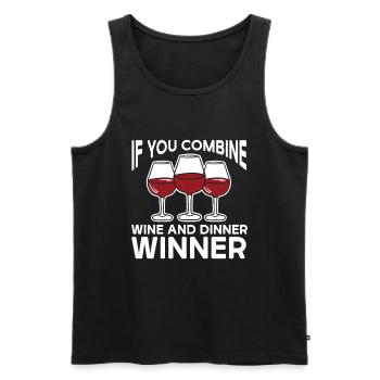 Wine Tasting Funny Wine Lover - Men's Premium Organic Tank Top - black - Front - AI Model Male 178 light (178cm)