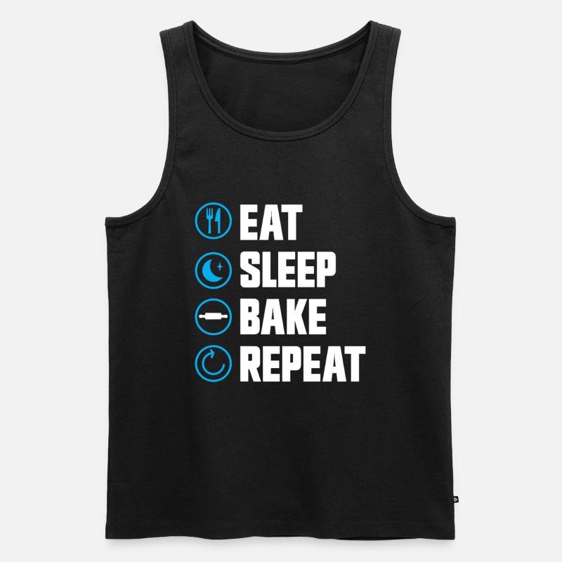 Baking Bakery Baker - Männer Premium Bio Tank Top - Schwarz