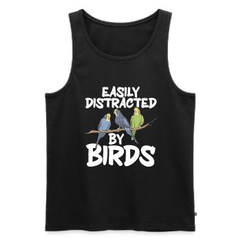 Bird Watching Cute Bird Lover - Männer Premium Bio Tank Top - Schwarz - Vorne - AI Model Male 178 light (178cm)