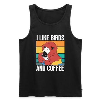 Bird Watching Cute Bird Lover - Männer Premium Bio Tank Top - Schwarz - Vorne - AI Model Male 178 light (178cm)