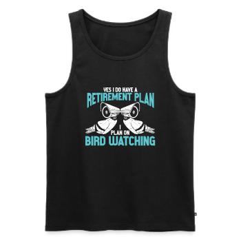 Bird Watching Cute Bird Lover - Männer Premium Bio Tank Top - Schwarz - Vorne - AI Model Male 178 light (178cm)