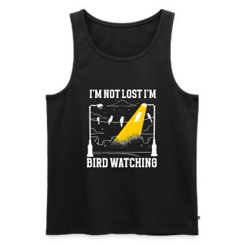 Bird Watching Cute Bird Lover - Männer Premium Bio Tank Top - Schwarz - Vorne - AI Model Male 178 light (178cm)