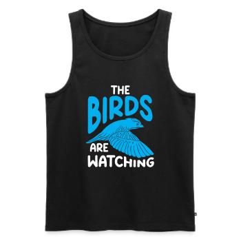 Bird Watching Cute Bird Lover - Männer Premium Bio Tank Top - Schwarz - Vorne - AI Model Male 178 light (178cm)