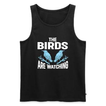 Bird Watching Cute Bird Lover - Männer Premium Bio Tank Top - Schwarz - Vorne - AI Model Male 178 light (178cm)