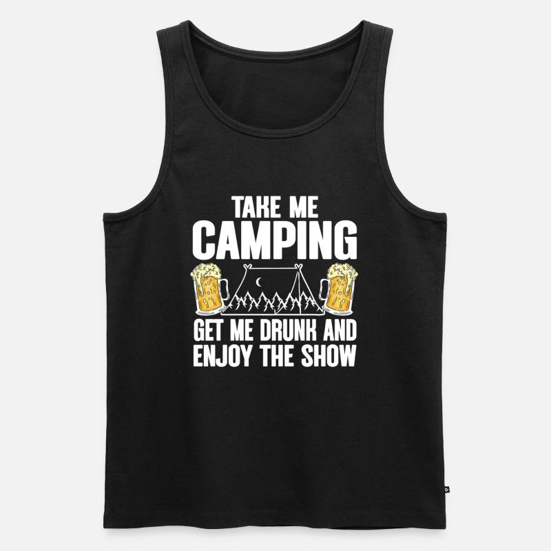 Camping Campfire Camper - Männer Premium Bio Tank Top - Schwarz