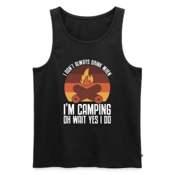 Camping Campfire Camper - Männer Premium Bio Tank Top - Schwarz - Vorne - AI Model Male 178 light (178cm)
