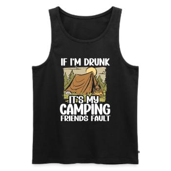 Camping Campfire Camper - Männer Premium Bio Tank Top - Schwarz - Vorne - AI Model Male 178 light (178cm)