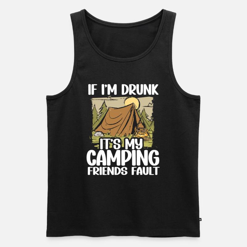 Camping Campfire Camper - Männer Premium Bio Tank Top - Schwarz