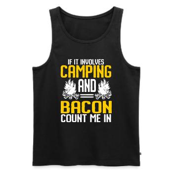 Camping Campfire Camper - Männer Premium Bio Tank Top - Schwarz - Vorne - AI Model Male 178 light (178cm)