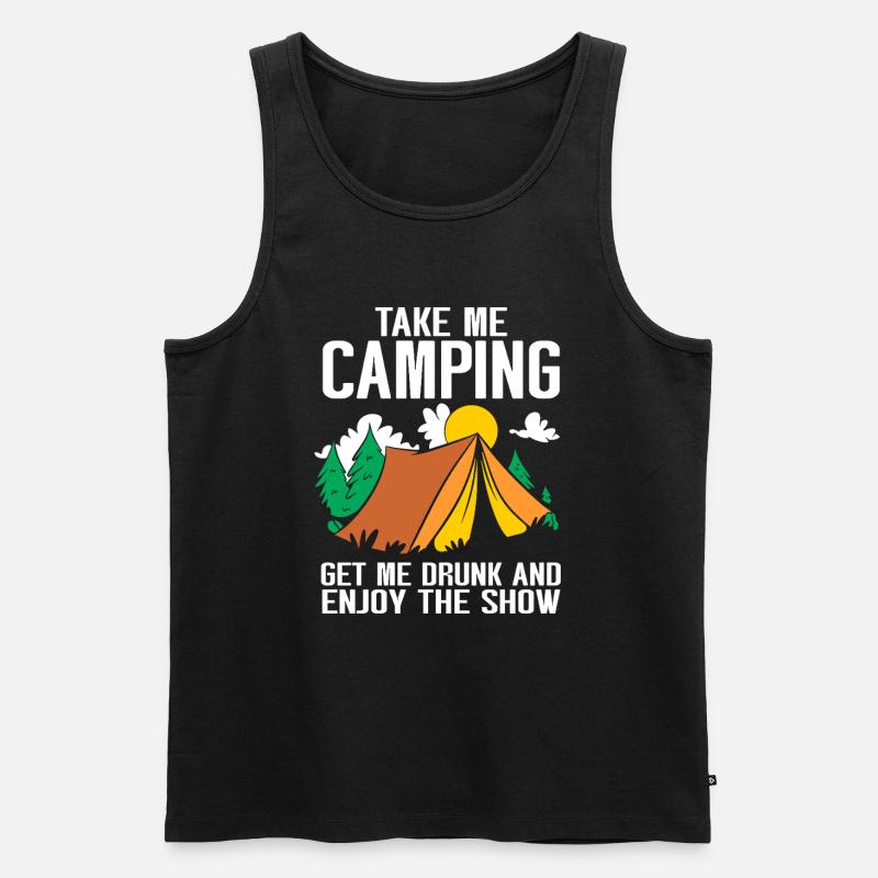 Camping Campfire Camper - Männer Premium Bio Tank Top - Schwarz