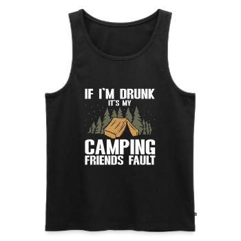Camping Campfire Camper - Männer Premium Bio Tank Top - Schwarz - Vorne - AI Model Male 178 light (178cm)