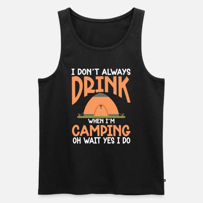 Camping Campfire Camper - Männer Premium Bio Tank Top - Schwarz