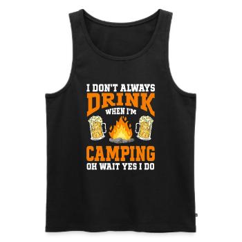 Camping Campfire Camper - Männer Premium Bio Tank Top - Schwarz - Vorne - AI Model Male 178 light (178cm)