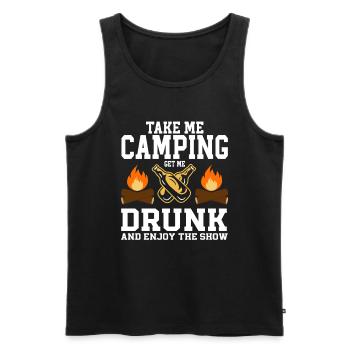 Camping Campfire Camper - Männer Premium Bio Tank Top - Schwarz - Vorne - AI Model Male 178 light (178cm)