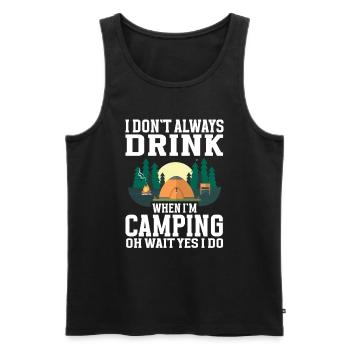 Camping Campfire Camper - Männer Premium Bio Tank Top - Schwarz - Vorne - AI Model Male 178 light (178cm)