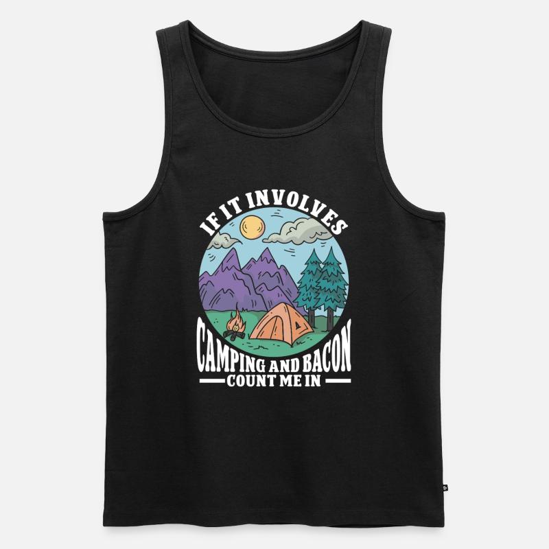 Camping Campfire Camper - Männer Premium Bio Tank Top - Schwarz