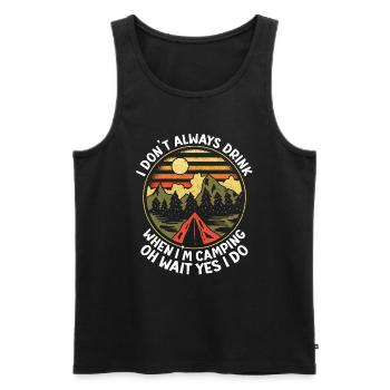 Camping Campfire Camper - Männer Premium Bio Tank Top - Schwarz - Vorne - AI Model Male 178 light (178cm)