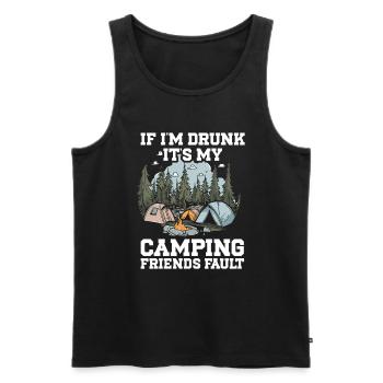 Camping Campfire Camper - Männer Premium Bio Tank Top - Schwarz - Vorne - AI Model Male 178 light (178cm)