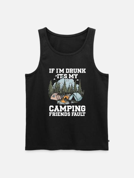 Camping Campfire Camper - Männer Premium Bio Tank Top - Schwarz