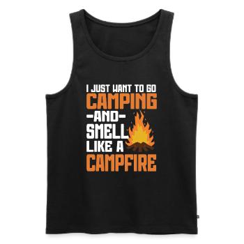 Camping Campfire Camper - Männer Premium Bio Tank Top - Schwarz - Vorne - AI Model Male 178 light (178cm)