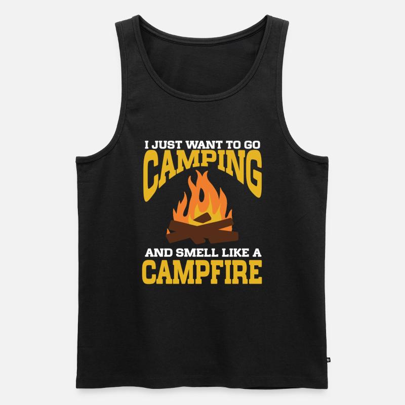 Camping Campfire Camper - Männer Premium Bio Tank Top - Schwarz