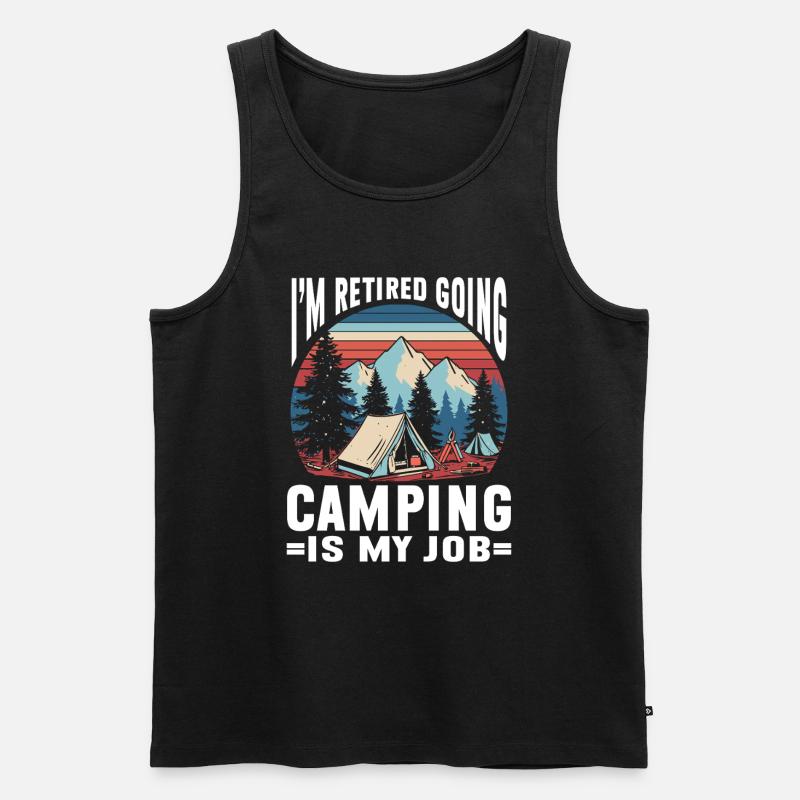 Camping Campfire Camper - Männer Premium Bio Tank Top - Schwarz