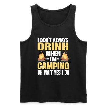 Camping Campfire Camper - Männer Premium Bio Tank Top - Schwarz - Vorne - AI Model Male 178 light (178cm)