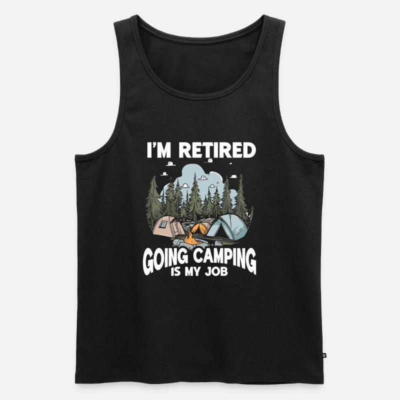 Camping Campfire Camper - Männer Premium Bio Tank Top - Schwarz