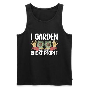 Gardening Horticulture Gardener - Männer Premium Bio Tank Top - Schwarz - Vorne - Michal (187cm)