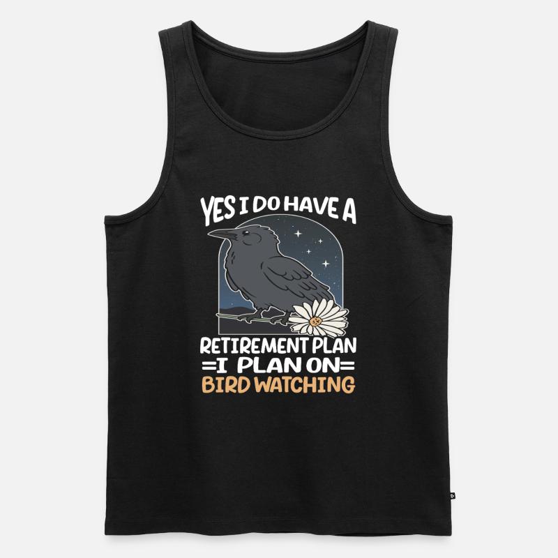 Bird Watching Cute Bird Lover - Männer Premium Bio Tank Top - Schwarz