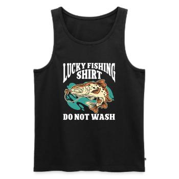 Fishing Design Fish Lover Fisherman - Männer Premium Bio Tank Top - Schwarz - Vorne - Michal (187cm)