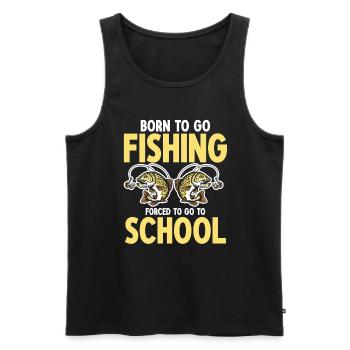 Fishing Design Fish Lover Fisherman - Männer Premium Bio Tank Top - Schwarz - Vorne - Michal (187cm)