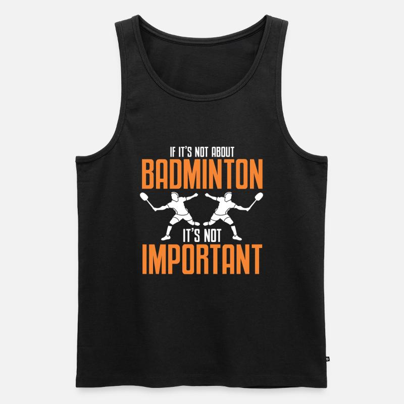 Badminton Player - Männer Premium Bio Tank Top - Schwarz