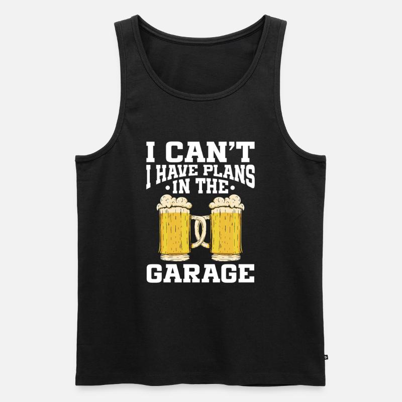 Funny Beer Brewing - Männer Premium Bio Tank Top - Schwarz