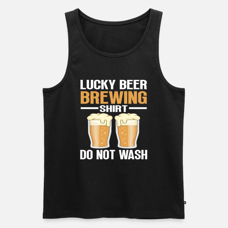Funny Beer Brewing - Männer Premium Bio Tank Top - Schwarz