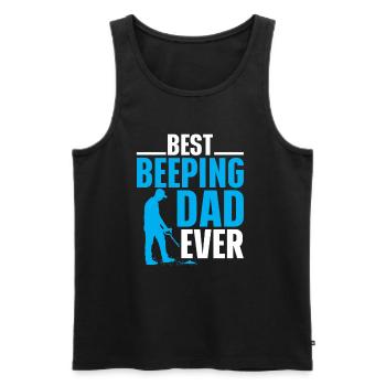 Metal Detectorist Metal Detecting - Men's Premium Organic Tank Top - black - Front - AI Model Male 178 light (178cm)