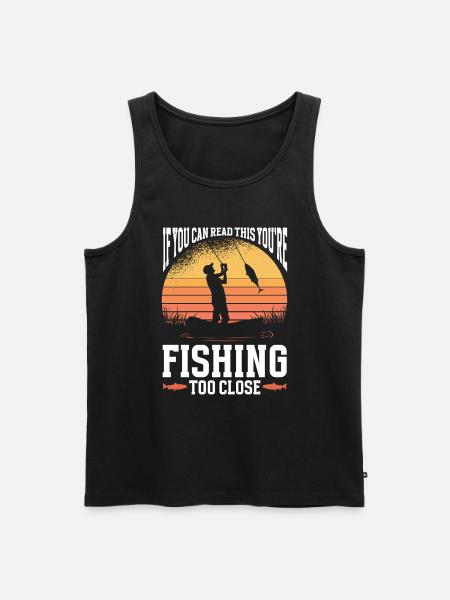 Fishing Design Fish Lover Fisherman - Men's Premium Organic Tank Top - black