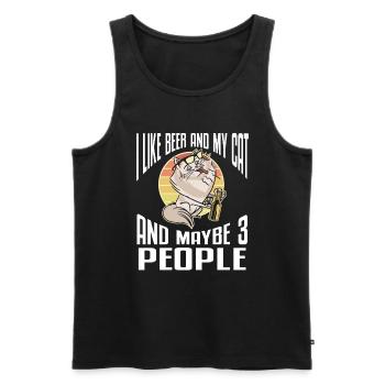 Funny Beer Brewing - Männer Premium Bio Tank Top - Schwarz - Vorne - AI Model Male 178 light (178cm)