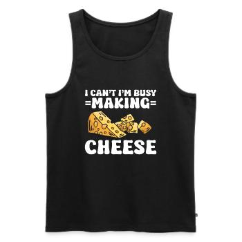 Cheese Making Cheese Lover - Männer Premium Bio Tank Top - Schwarz - Vorne - AI Model Male 178 light (178cm)