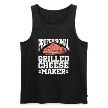 Cheese Making Cheese Lover - Männer Premium Bio Tank Top - Schwarz - Vorne - AI Model Male 178 light (178cm)